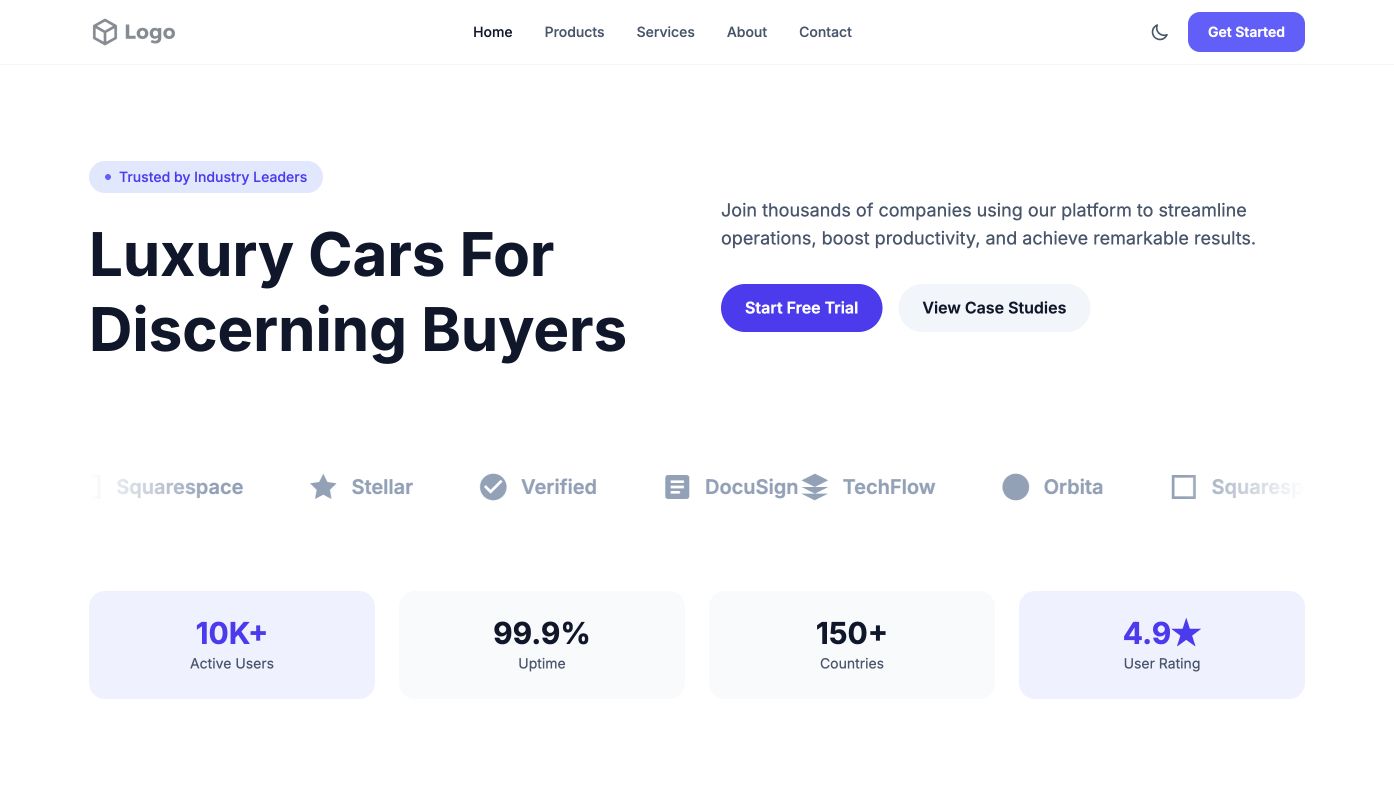 Luxury Car Dealership Template
