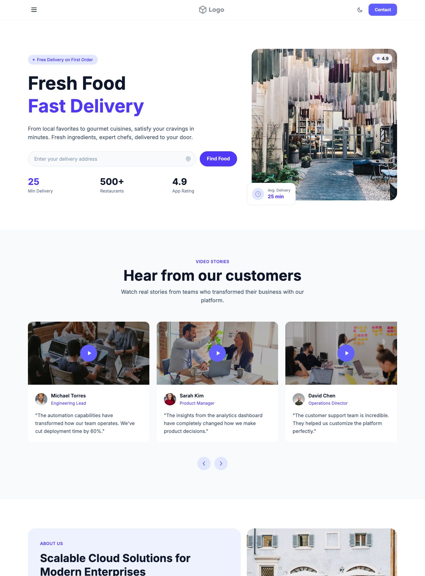 Restaurant Delivery Template