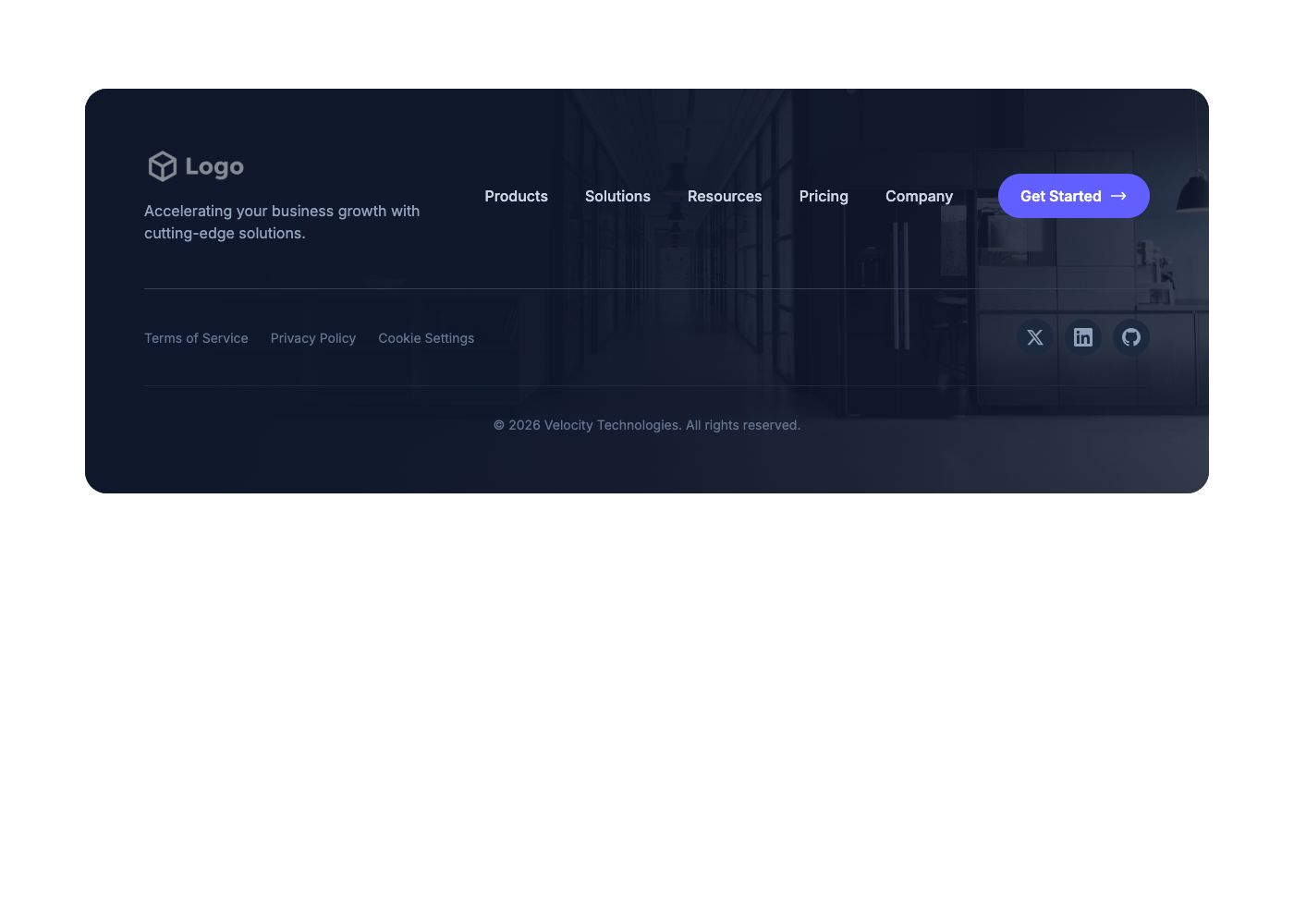 Footer Card Horizontal Nav F7 preview