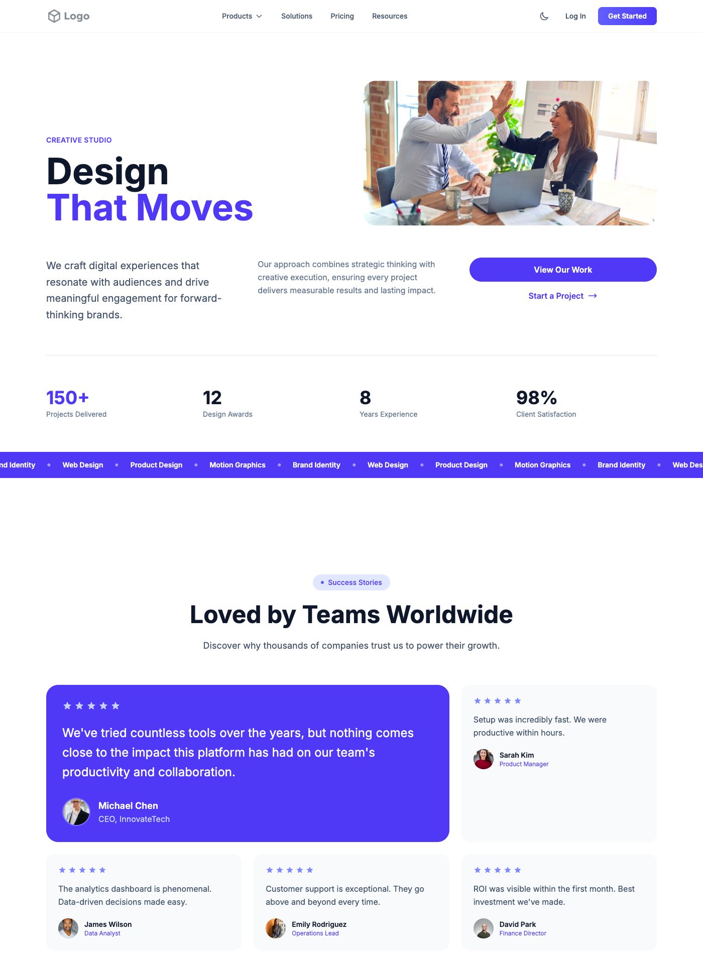 Minimal Design Portfolio Template