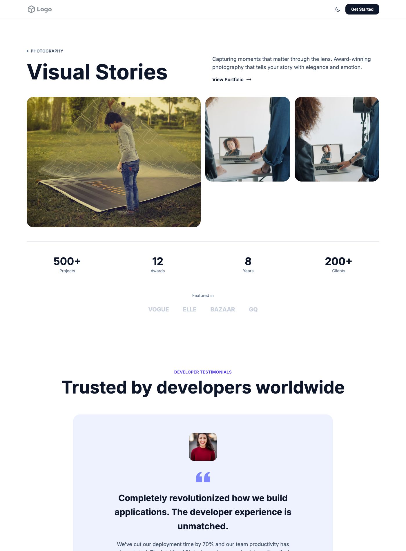 Visual Story Portfolio Template
